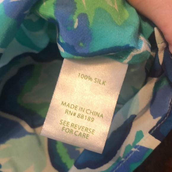 Lilly Pulitzer XXS Open Shoulder Blouse - Picture 8 of 9